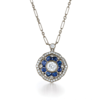 Простые конструкции Blue Diamond 925 Silver Pendants